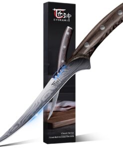 Hochflexibles Filetiermesser Rasiermesserscharf 18,3 cm Geschenk für Männer Anglermesser