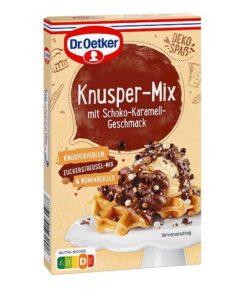 Dr. Oetker Knusper-Mix mit Schoko-Karamell-Geschmack –Ideal für Backer und EisessereienIm Gebrauch für Desserts und Essi
