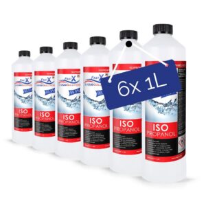 Isopropanol Reiniger 99,9% - 6x1 Liter Bundle | Hochprozentiger Reinigungsalkohol für Haushalt & Elektronik | Made in Ge