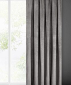 Eurofirany Wohnzimmer-Schlafzimmer Samtvorhang - Einfarbig, 200g/m², 140x300 cm, Grau