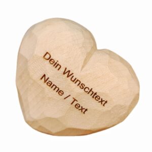 MIOLCHEN Holzherzen zum Beschriften - Ideal als Beste Freundin Geschenke für Valentinstag, Hochzeit & Geburtstag (Natürl