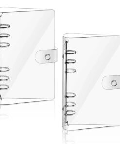 3 Stück Transparentes Ringbuch A6 Wasserdicht Notizbuch Büro und Schulalltag Nachfüllbar mit Druckknopf Schutzjournal A6