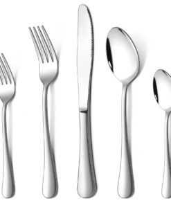 Onader Edelstahl 30 Teils Besteck Set für 6 Personen | Gesundes Onader Edelstahl Besteck Set für Restaurant/Party | Spü