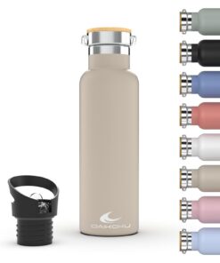 Daikoku Doppelwandige Thermosflasche, hält Getränke stundenlang warm oder kalt, praktische Verschlüsse, ideal für Outdoo