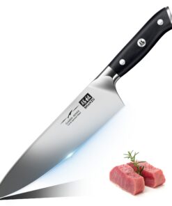 Küchenmesser SHAN ZU Profi-Qualität, 20cm Deutscher Edelstahl und Extra-Scharfe Klinge für Fleischmesser und Allzweckme