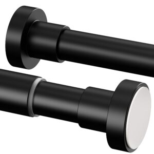 Edelstahl Duschstange ohne Bohren 62-85cm Schwarz Teleskopstange für Balkon