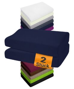NPlusEins 2er Pack Kissenbezüge Gesundheitskissen Größe S Navyblau