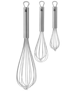WMF Profi Plus Schneebesen Set - Edelstahl, Spülmaschinengeeignet für Profis | WMF Profi Plus Schneebesen Set 3-teilig