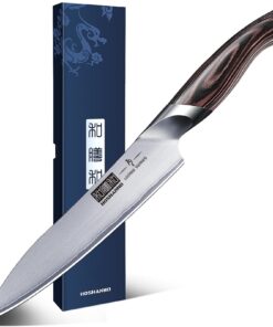 HOSHANHO Kochmesser 15cm, hochwertiger deutscher Kohlenstoff-Edelstahl, ergonomischer Griff für professionelle Küchenwor
