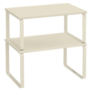 SONGMICS Gewürzregal, erweiterbares Küchen-Organizer-Set, für die Küche, schirmt optimale Speicherung an, stapelbar und