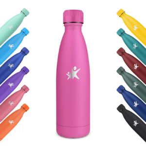 KollyKolla Thermosflasche 500ml - BPA-frei, Isolierflasche für Schule und Büro - Kindertragbar, Magenta KollyKolla The