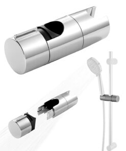 Duschbrause Halterung Verstellbar 19-25 mm für Gleitstange, drehbarer Handbrause Halterung ohne Bohren, Duschhalterung f
