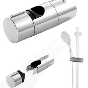 Duschbrause Halterung Verstellbar 19-25 mm für Gleitstange, drehbarer Handbrause Halterung ohne Bohren, Duschhalterung f