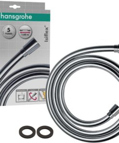 Hansgrohe Isiflex - universeller Duschschlauch 1,60 m, mit Verdrehschutz, flexibler Brauseschlauch inkl. Dichtungsringen
