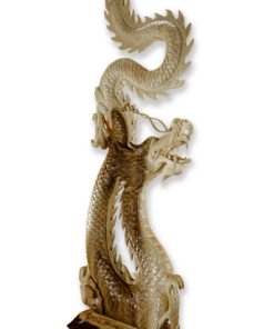 Kinaree Suar Holz Schnitzerei Drache - Asiatische Statue mit 105cm Skulptur - Highlight Holzart