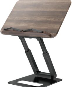 Tounee Buchständer - Global Recycled Standard, höhenverstellbar, ergonomischer Kochbuchständer (Schwarz) Teleskop-Buch