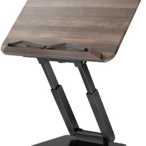 Tounee Buchständer - Global Recycled Standard, höhenverstellbar, ergonomischer Kochbuchständer (Schwarz) Teleskop-Buch