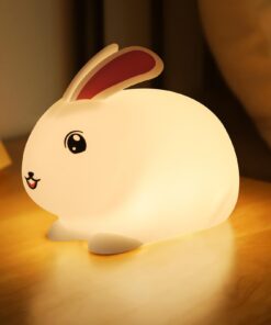 Kaninchen Lampe Kinderzimmer Deko Dimmbar Timersetzt LED 7 Farben
