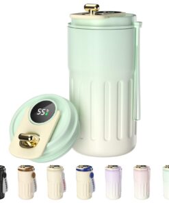 Homealexa Digitales Thermosfläschchen für Reisedenker 410ml 316 Edelstahl Isolierung für KaffeeauslieferungSafe Kaffeeel