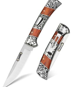 NedFoss SMILODON Zweihandmesser für Erwachsene zum Alltag in Deutschland, sicher mit Back Lock, ideal für Sammler und Ge