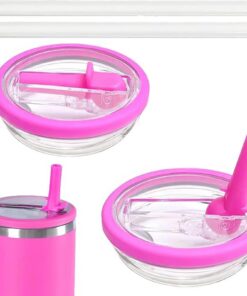Stanley Cup Auslaufsicherer Deckel Pink 2 Stück Ersatz für 40oz Flasche mit Strohhalm