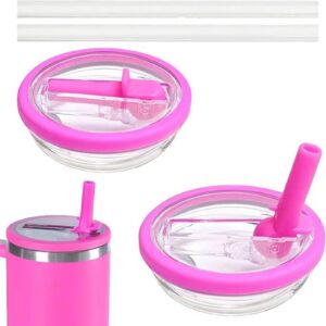 Stanley Cup Auslaufsicherer Deckel Pink 2 Stück Ersatz für 40oz Flasche mit Strohhalm