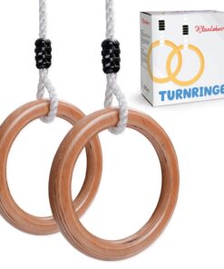 Premium Holz Turnringe für Kinder & Erwachsene I verstellbare Höhe I Outdoor & IndoorFitness & Sport
