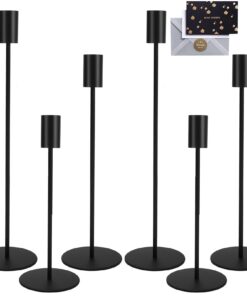 KIMIGO Hochzeit Kerzenständer Schwarz Party Dekoration Elegant Luxuriös