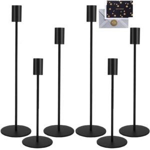 KIMIGO Hochzeit Kerzenständer Schwarz Party Dekoration Elegant Luxuriös