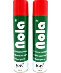 NOLA Premium Feuerzeuggas 2 x 300ml - Butangas zum Nachfüllen, Optimal Für Alle Feuerzeugmodelle - Hochwertige Nachfüllu