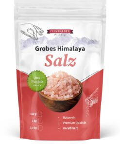 Feinwälder® Himalaya-Rosa Kristallsalz 1kg - Natürlich, unverarbeitet und ideal zum Würzen und Kochen - Kristall Steinsa