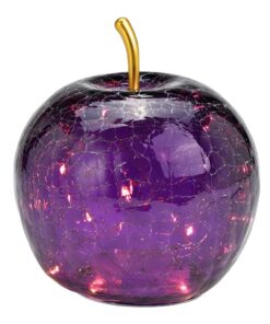 G. Wurm Dekoleuchte Apfel (S) Glas, Dunkellila - LED Lampe mit Glaskugel für Einrichtung und Ambiance | G. Wurm Apfel L