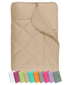 Nplus Eins Sommerdecke 135x200 cm - dünn und leicht für den Sommer - Ökotex 100 - waschbar bei 60 Grad - Mocca OEKO-TEX