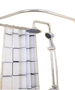 Duschvorhangstange U Form 31,5-51,2in ohne Bohren, Duschvorhangstange für Badewanne und Umkleidekabine,stützarm für Dusc
