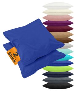 Npluseins 2er Pack Kissenbezüge aus Jersey-Baumwolle Royal OEKO-TEX STANDARD 100 Unifarben ca. 40x80 cm