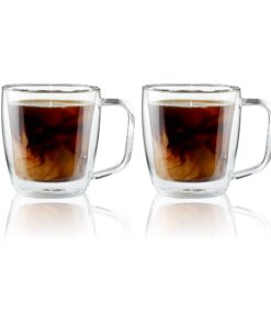 HENCKELS Café Roma Glas-Kaffeebecher-Set 12919-002 für Kaffeeliebhaber im Café