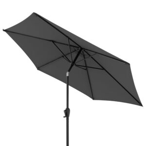 Doppler Gardenschirm Jack 250cm Dunkelgrau - Knickbar - Balkon & Terrasse - Kurbelschirm - Runder Sonnenschirm - Großer