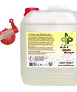 Russ- & Nikotinreiniger 5 Liter Kanister + Auslaufhahn - Alles für häusliche Reinigung und Raucher mit großem Behälter u