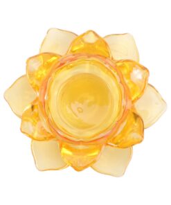 Kristall Lotus Kerzenhalter Blume IMIKEYA - Kristallglas Teelichtdekor für Zimmertische | IMIKEYA Kristall Lotus Kerzen