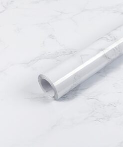 Hode Klebefolie Möbel Marmor Weiß Selbstklebend für Küche Schränke Schminktisch Fensterbank Global Recycled Standard