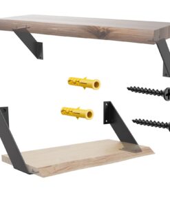 SPOROOT Schwerlastige Regalhalterung, 90°Winkel, 15cm, Schwarzes Dreieck, perfekt für Küchen- und Büroschränke (4 Stück)