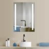 HOKO® LED Badspiegel 50x70 cm + Touch Schalter + Warmweiß - Design Badezimmerspiegel