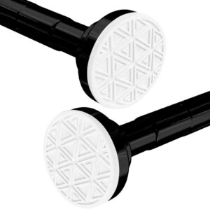 Wintfarm Teleskop Vorhangstange ohne Bohren 48-200 cm Schwarz Badewanne Dusche Badezimmer
