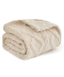 MIULEE Weiche Hundedecke 100x120 cm Beige für Hunde und Katzen MIULEE Waschbare Hundedecke 100x120 cm Beige Kuscheldecke