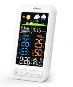 Digitale DCF-Funkuhr Mit Wetterstation Und Raummessgeräten Weiß Wetterstation Mit AußEnsensor Und Digitale DCF-Funkuhr W