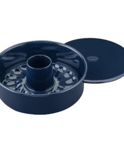 Dr. Oetker Garan+C3:J12tieform Ø 26 cm Back-Liebe Emaille mit Flachboden und Rohrboden - Runde Backform für Kuchen und T