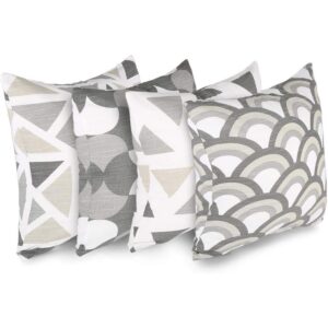 Penguin Home 4 Er Dekorative Quadratische Kissen - Luxuriöse, Stilvolle Packung Für Wohnzimmer Und Schlafzimmer Mit Unsi