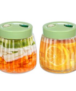 Fermentierglas 2er-Pack 1L mit 2 Entlüftungsöffnungen für Kimchi Sauerkraut Gärung