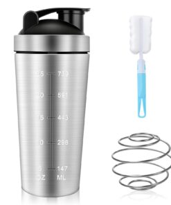 POFIBO Edelstahl Protein Shaker, 750ML, ideal für Sportler und Fitnessenthusiasten, percussion-freier Proteinshake mit S