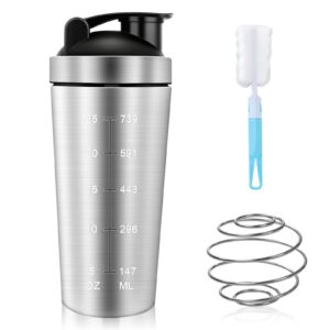 POFIBO Edelstahl Protein Shaker, 750ML, ideal für Sportler und Fitnessenthusiasten, percussion-freier Proteinshake mit S